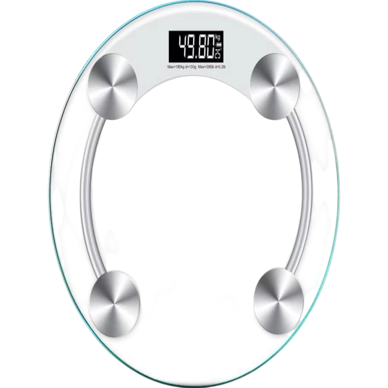 Elektron tarozi, uy uchun, polga qo&lsquo;yiladigan, shaffof shisha, dumaloq shaklda, 180 kg gacha sotib olish