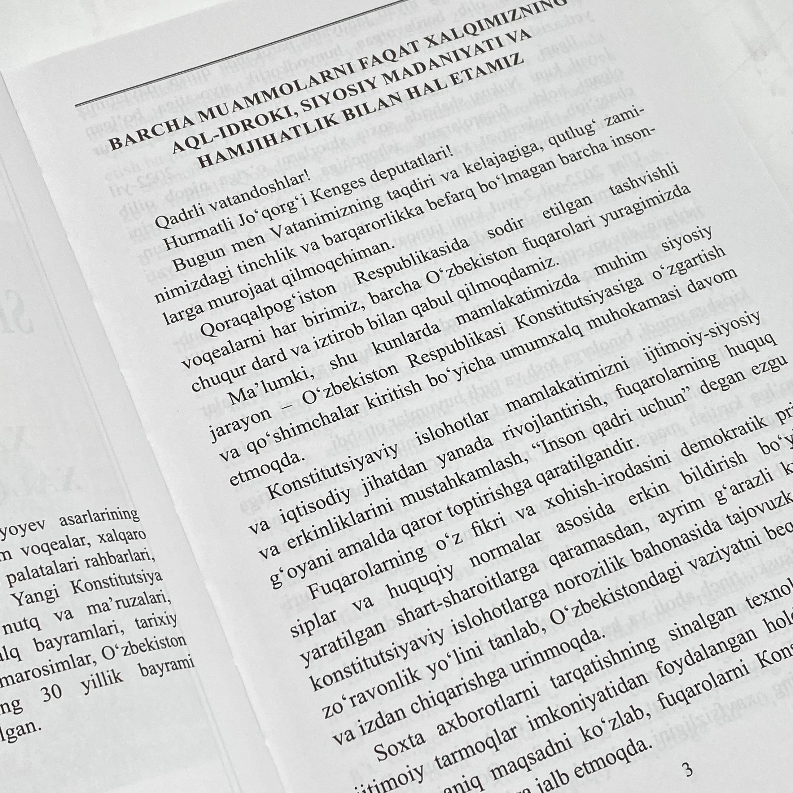 Shavkat Mirziyoyev: Xalqchil islohotlar xalqimiz manfaatlariga xizmat qiladi (lotin) onlayn