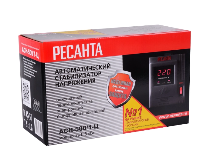 Стабилизатор напряжения Ресанта АСН-500/1-Ц рассрочка
