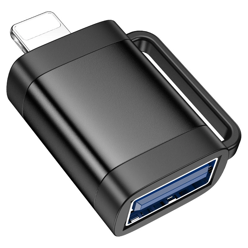 Переходник Hoco UA31A Lightning на USB-A черный недорого