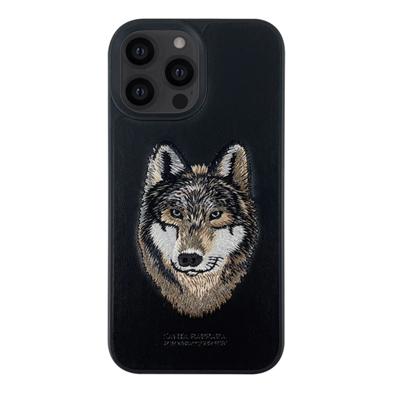 iPhone 14 Pro/14 Pro max uchun "Wolf" Santa Barbara Polo Savanna qora bezakli g'ilofi sotib olish