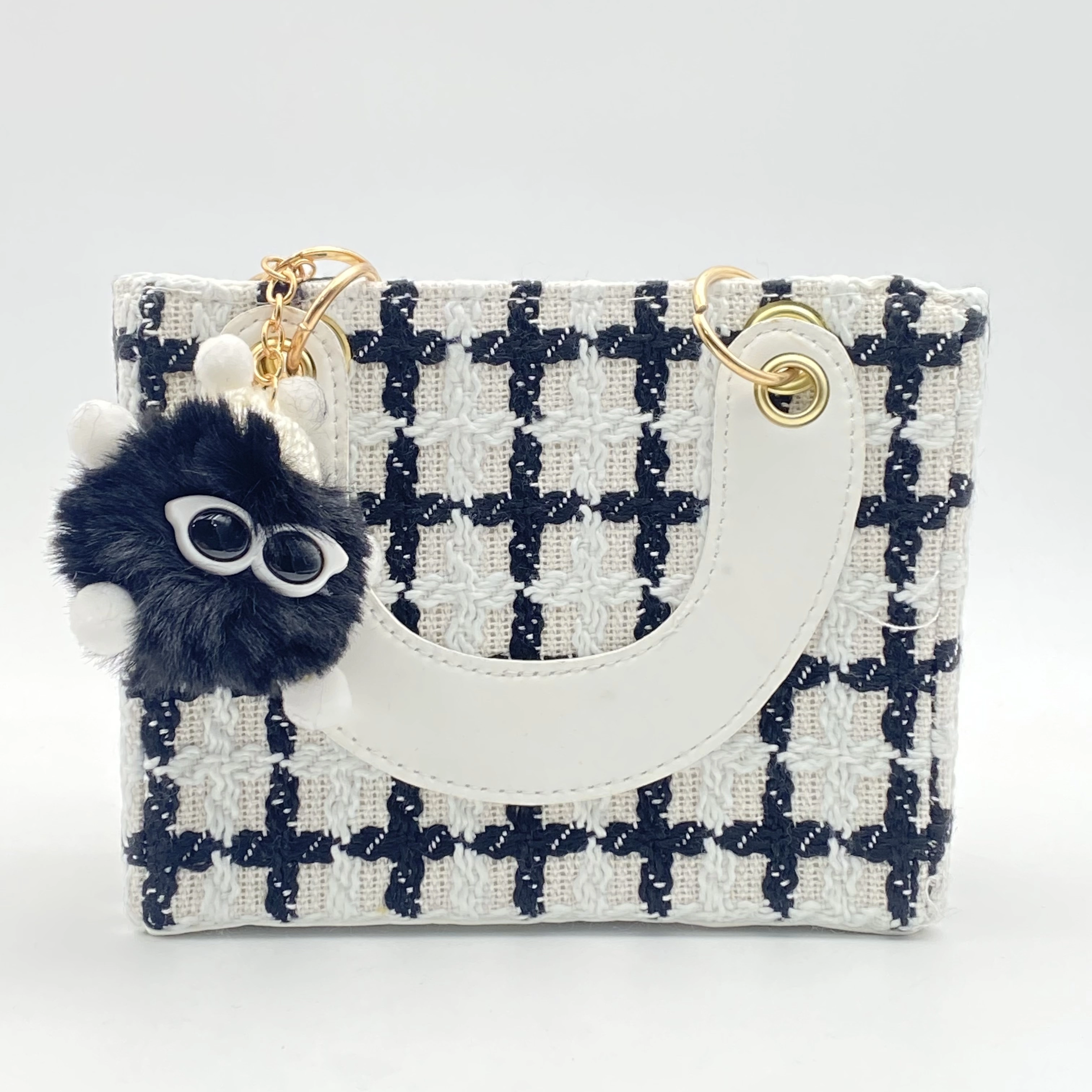 Женская сумка с брелком, White купить