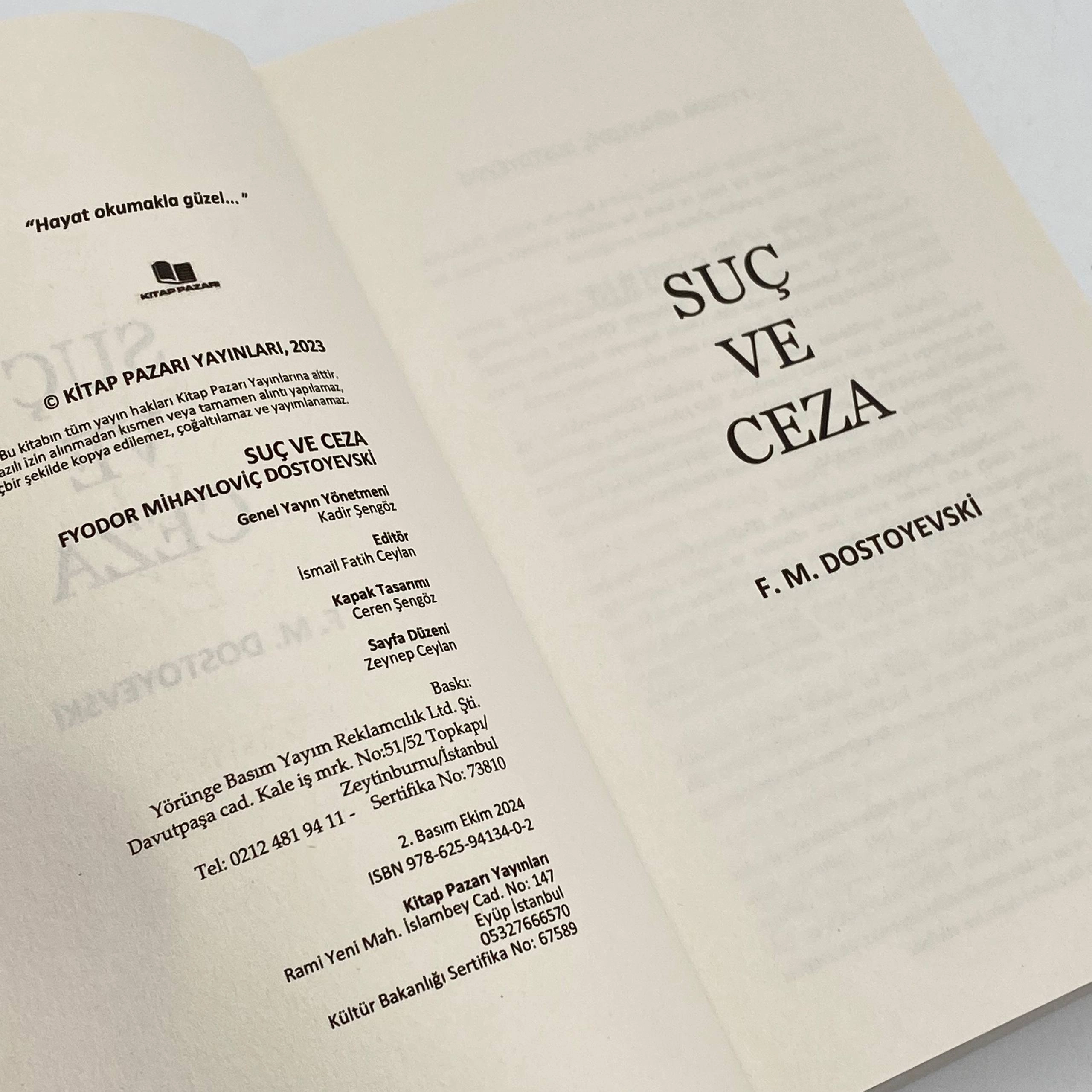 Fyodor Mihaylovi&ccedil; Dostoyevski: Suc ve Ceza O'zbekistonda