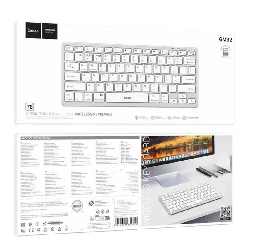 Беспроводная клавиатура Hoco GM32 серый онлайн