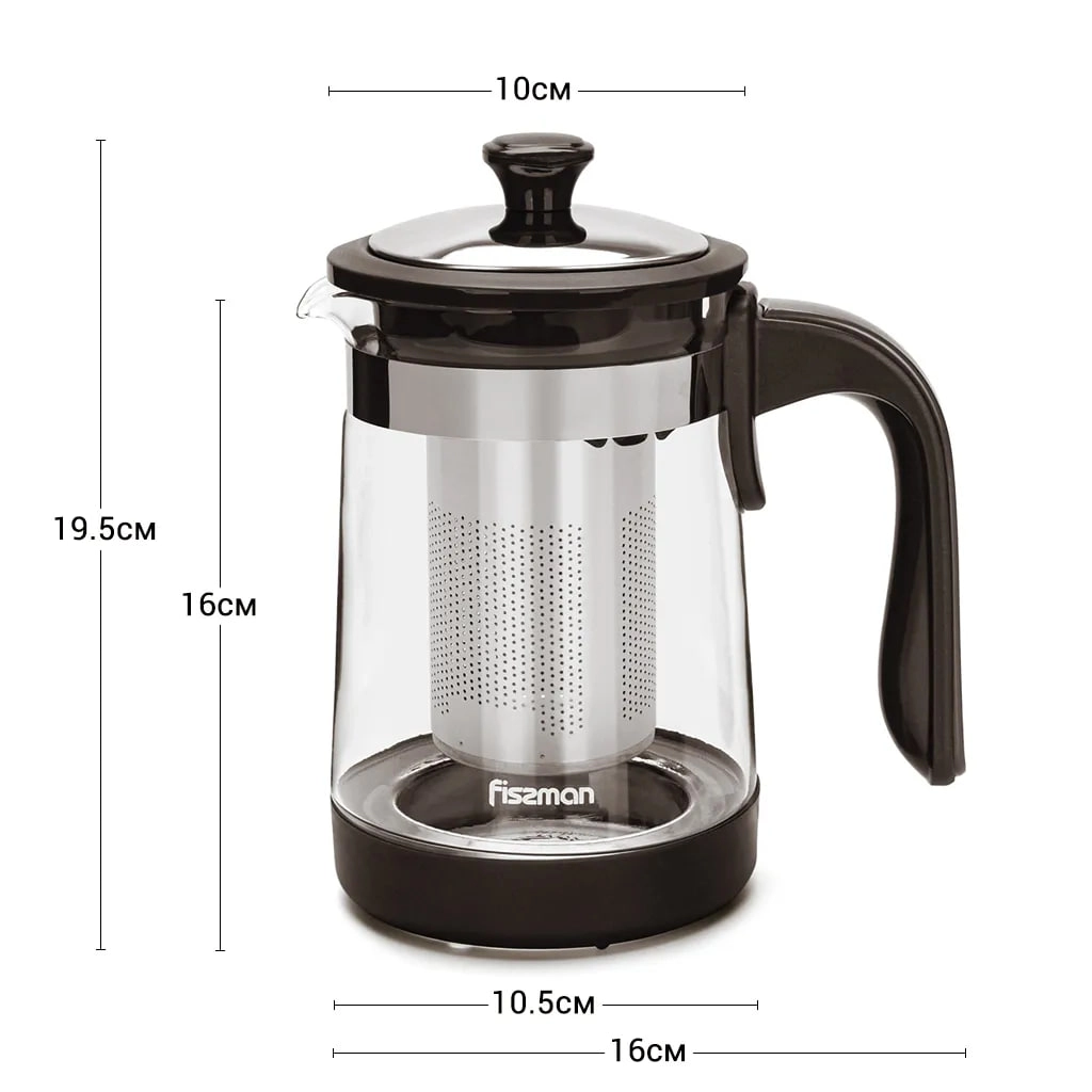 Fissman 950ml po‘lat filtrli shisha choynagi O'zbekistonda