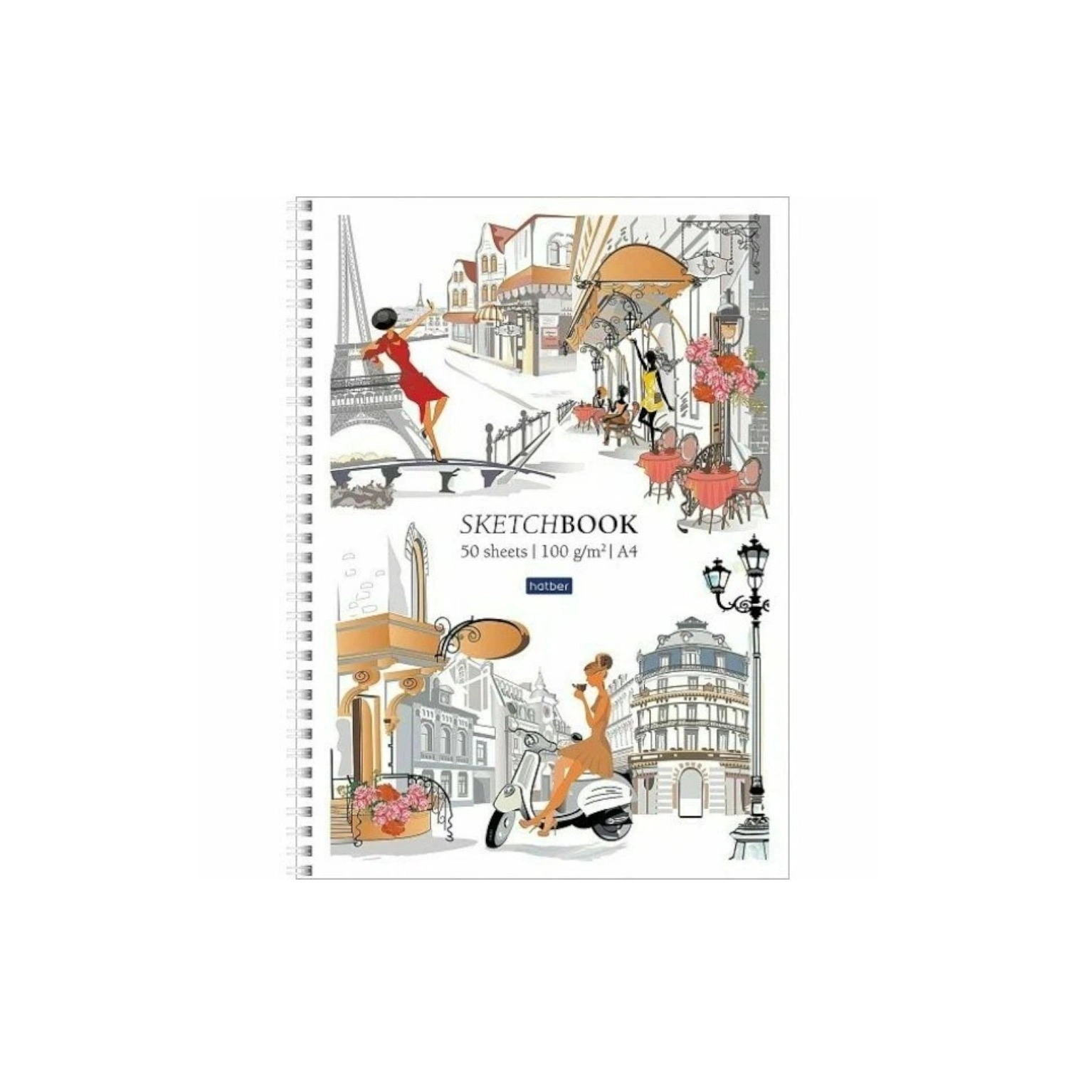 Hatber Sketchbuk, 50 varaq, 210х297 mm 50Тт4Агр_31973 sotib olish