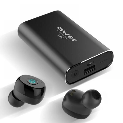 Беспроводные наушники 2в1 Awei T85 Black недорого