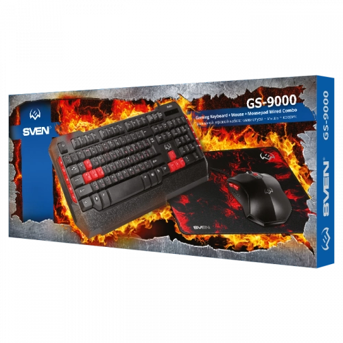 Sven GS-9000 3 tasi 1 da (klaviatura, sichqoncha, gilamcha) o'yin to'plami onlayn