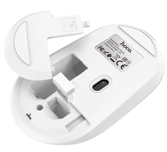 Hoco GM14 Platinum White simsiz sichqonchasi O'zbekistonda