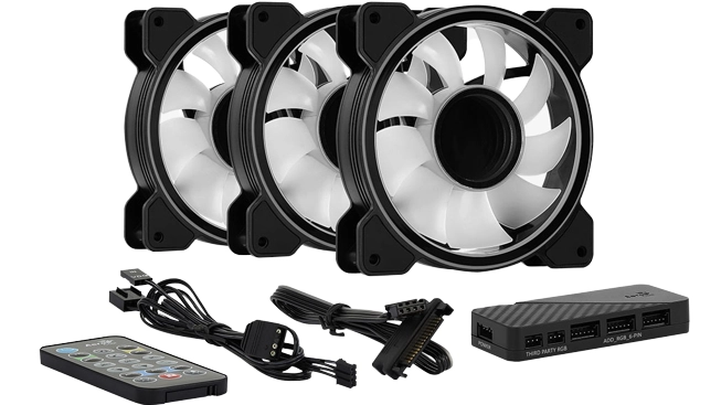 Вентилятор для корпуса Aerocool Mirage 12 ARGB Pro Black онлайн