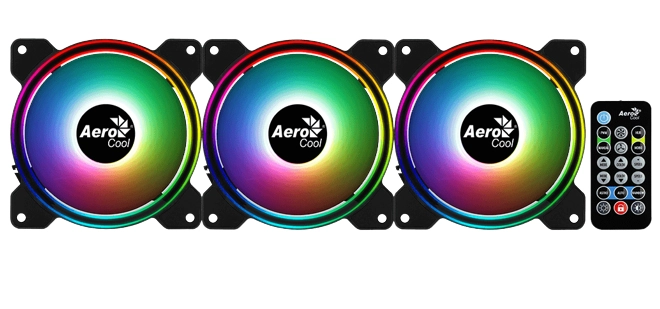 Вентилятор для корпуса Aerocool Saturn 12F ARGB Pro Black в Узбекистане