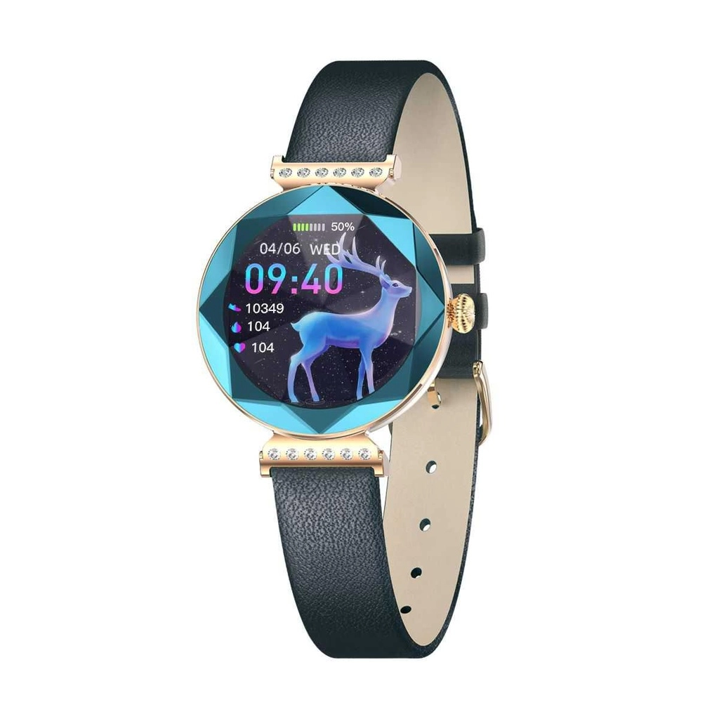 Green Lion SWAROVSKI Blue smart-soati arzon