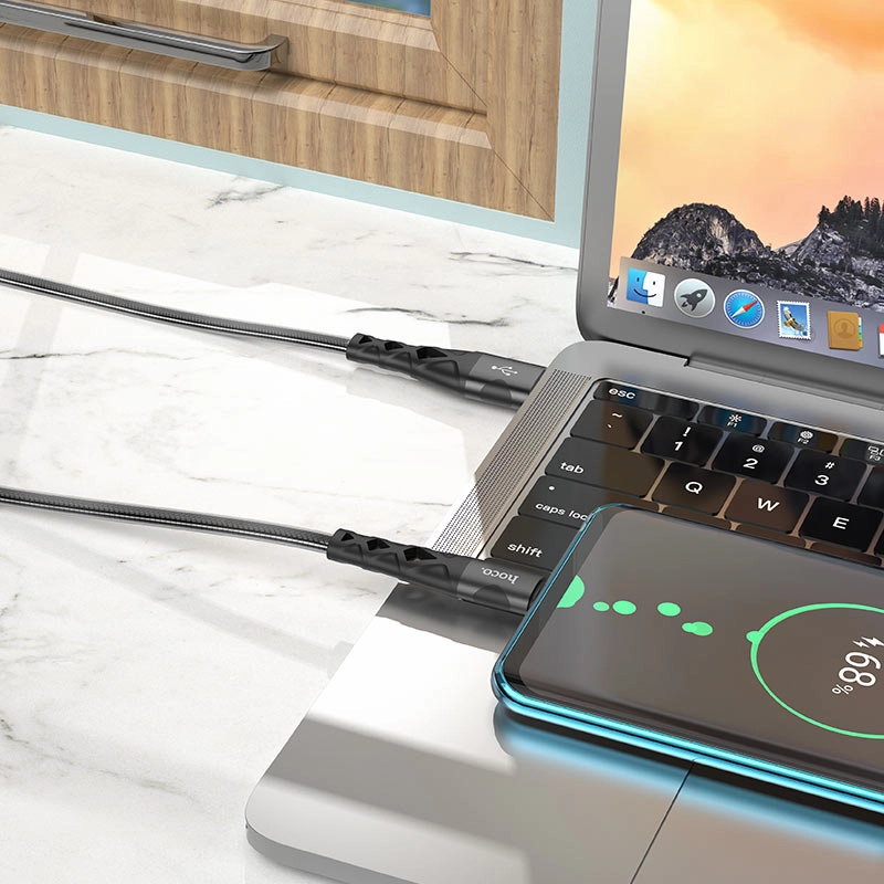 Кабель Hoco U105 USB to Type-C 1.2м - фото №3 Кабель Hoco U105 USB to Type-C 1.2м недорого