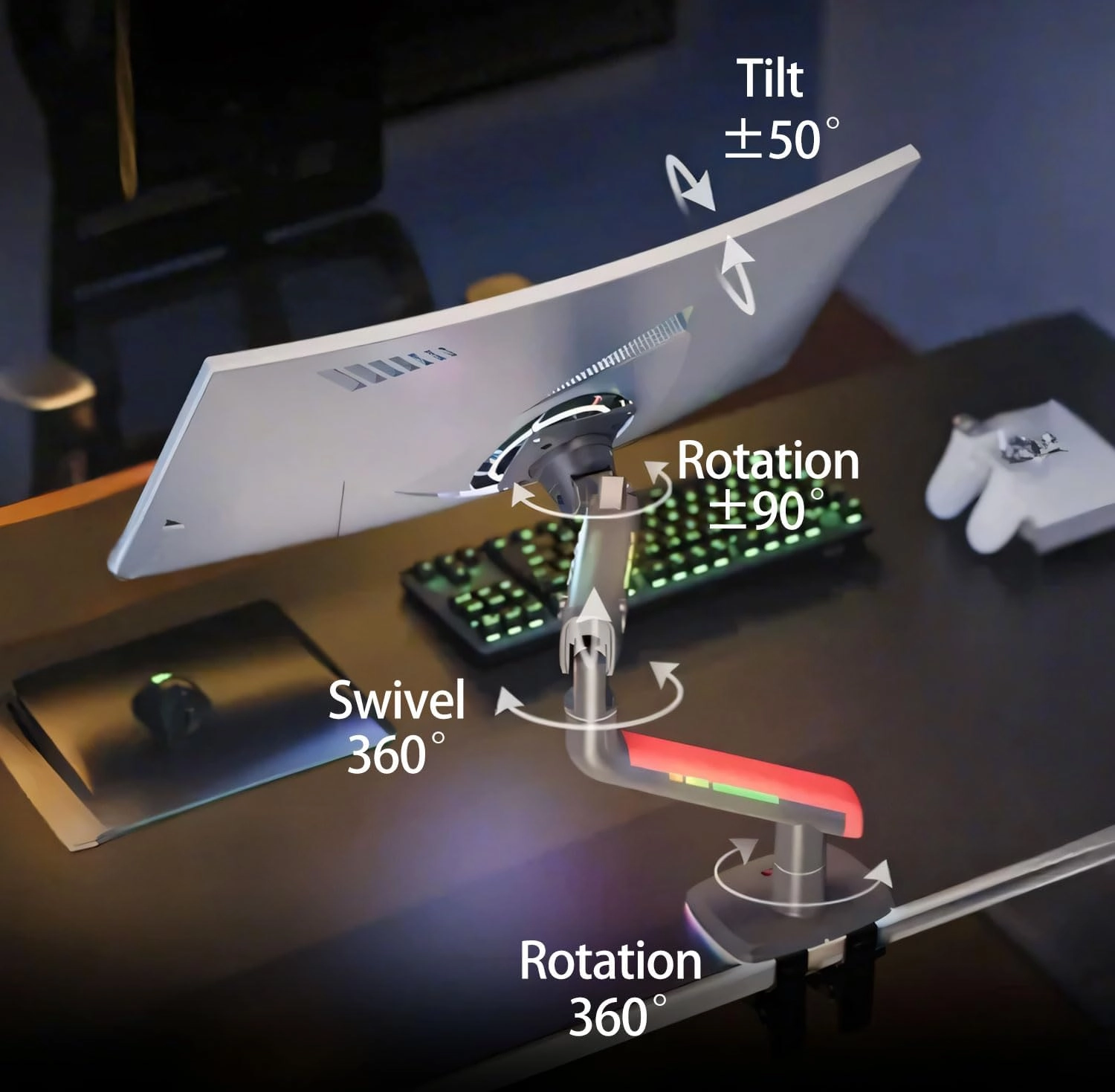 NB North Bayou L50 RGB (32"- 60") monitor uchun kronshteyni , Black xususiyatlar