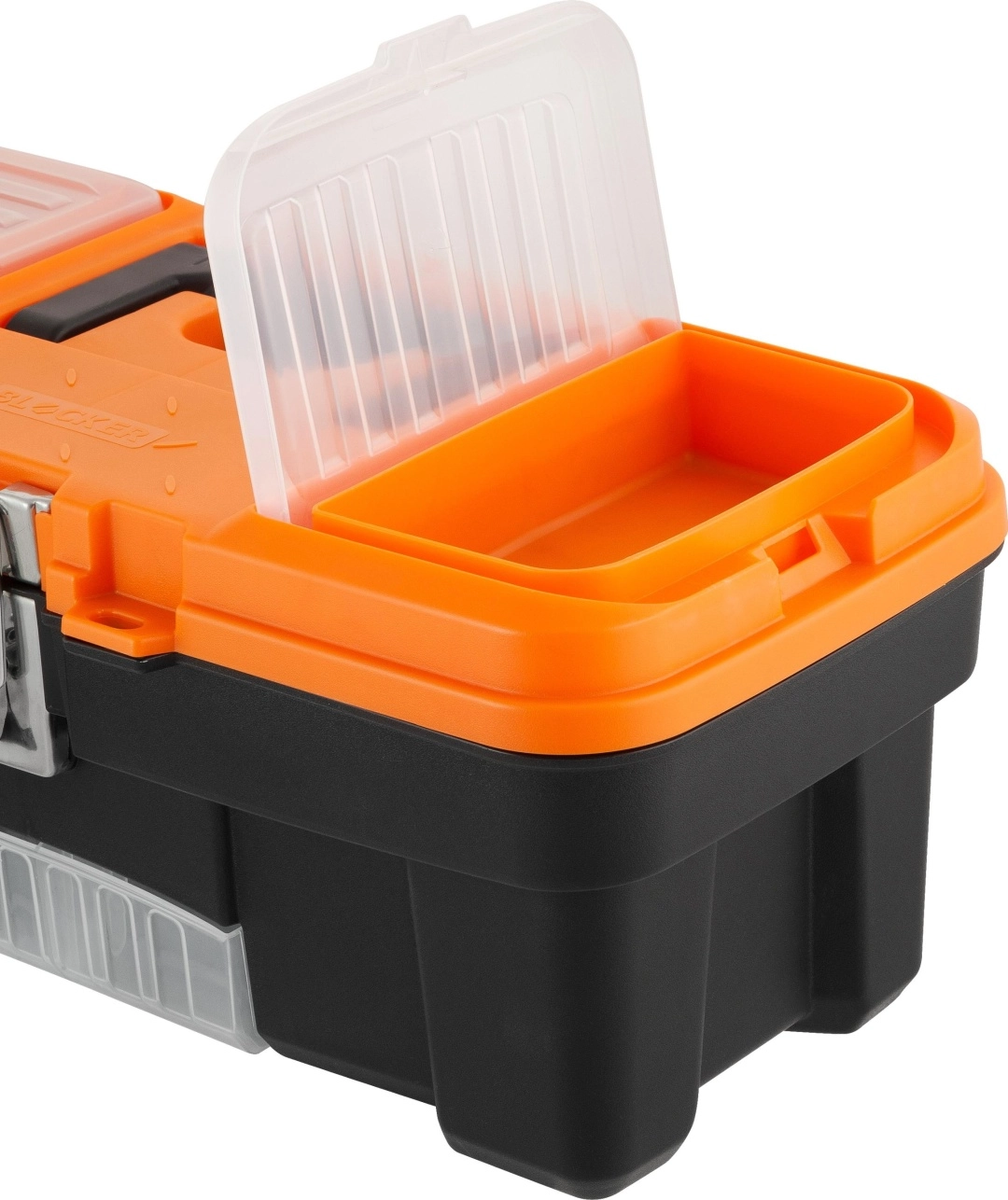 Ящик для инструментов BLOCKER EXPERT 16" с металлическим замком, черный/оранжевый рассрочка