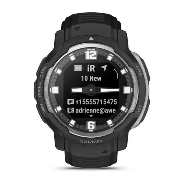 Garmin INSTINCT CROSSOVER Black smart-soati rasm bilan