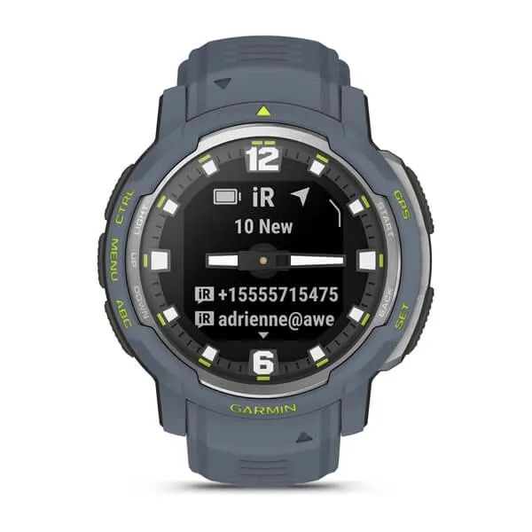 Garmin INSTINCT CROSSOVER Blue Granite smart-soati rasm bilan