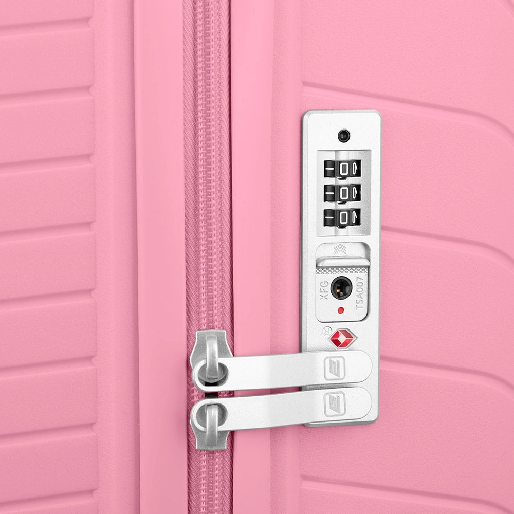 2E SIGMA (L+M+S) Pink plastik chamadonlar to‘plami rasm bilan