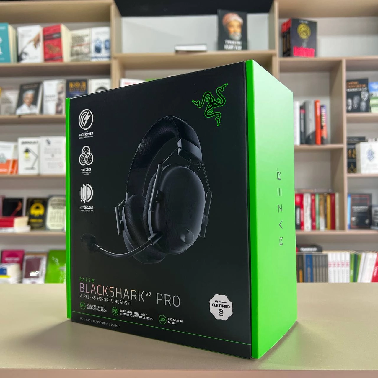 Razer BlackShark V2 Pro WL qora kompyuter quloqchini O'zbekistonda