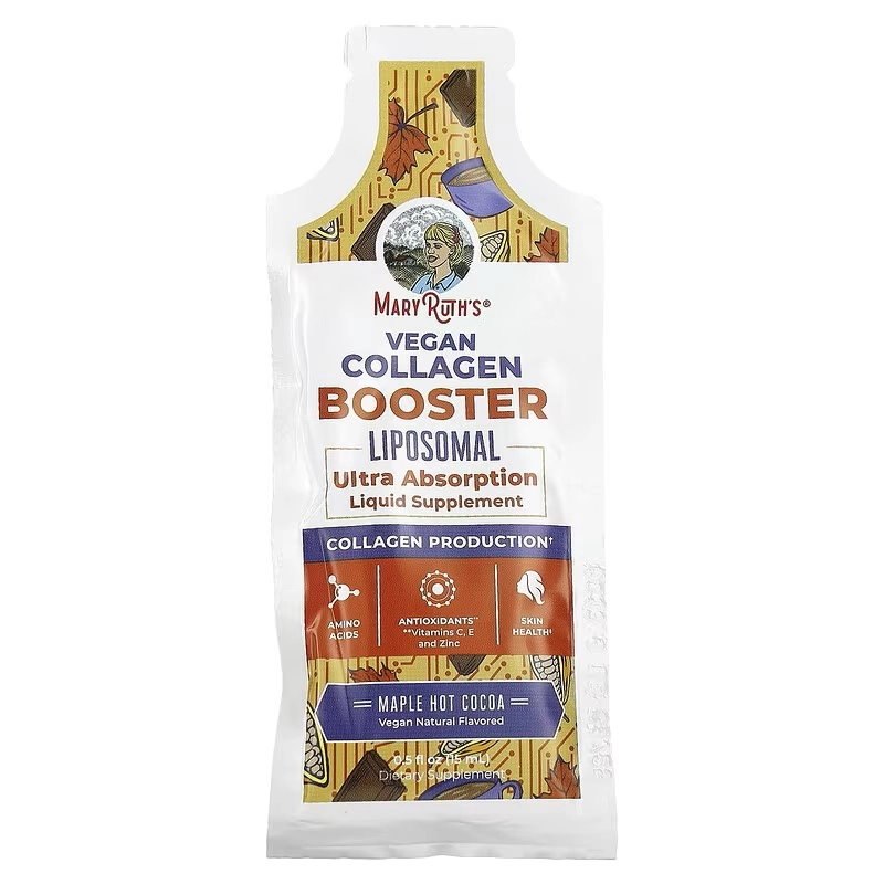 MaryRuth's, Vegan Collagen Booster, Liposomali Kolajen Ishlab Chiqarish Stimulyatori, Klen Siropi va Issiq Kakao Ta'mi, 14 Paket (Har biri 15 ml) - rasm №4 MaryRuth's, Vegan Collagen Booster, Liposomali Kolajen Ishlab Chiqarish Stimulyatori, Klen Siropi va Issiq Kakao Ta'mi, 14 Paket (Har biri 15 ml) O'zbekistonda