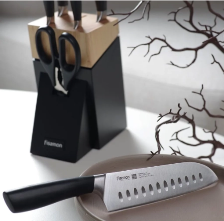 Набор ножей 7 пр. в деревянной подставке FISSMAN быстрая доставка