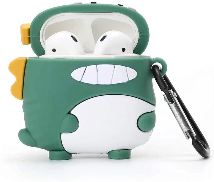 Силиконовый чехол для наушников Airpods 2/3, зелёный - фото №3 Силиконовый чехол для наушников Airpods 2/3, зелёный недорого