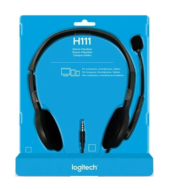 Компьютерные наушники Logitech Stereo Headset H111 рассрочка