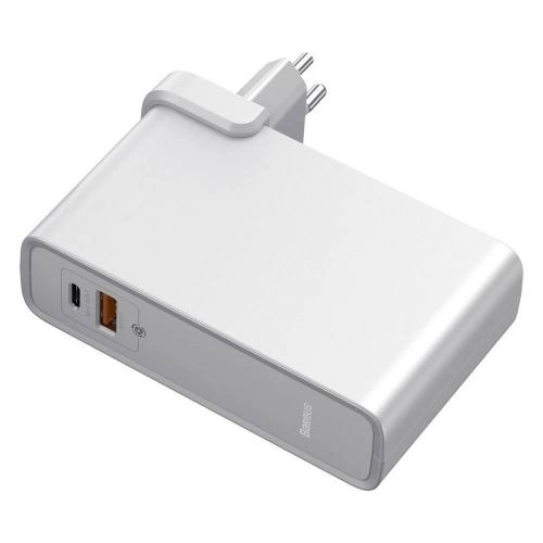 Baseus 45W 2-in-1 GaN charger 10000 mah (White) tashqi akkumulyatorli zaryadlash qurilmasi O'zbekistonda