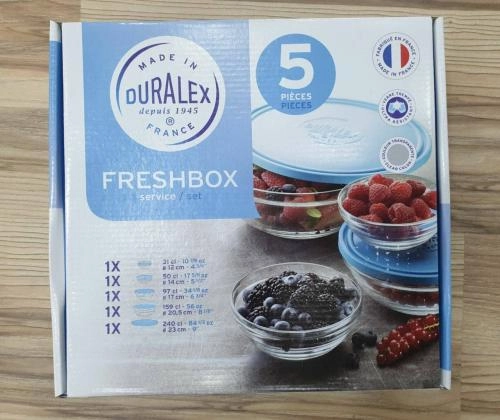 Набор стеклянных контейнеров Duralex (круглый), 5 шт в Узбекистане