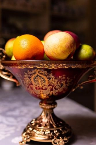 Karosa meva va konfet idishlari to‘plami (qizil)  onlayn