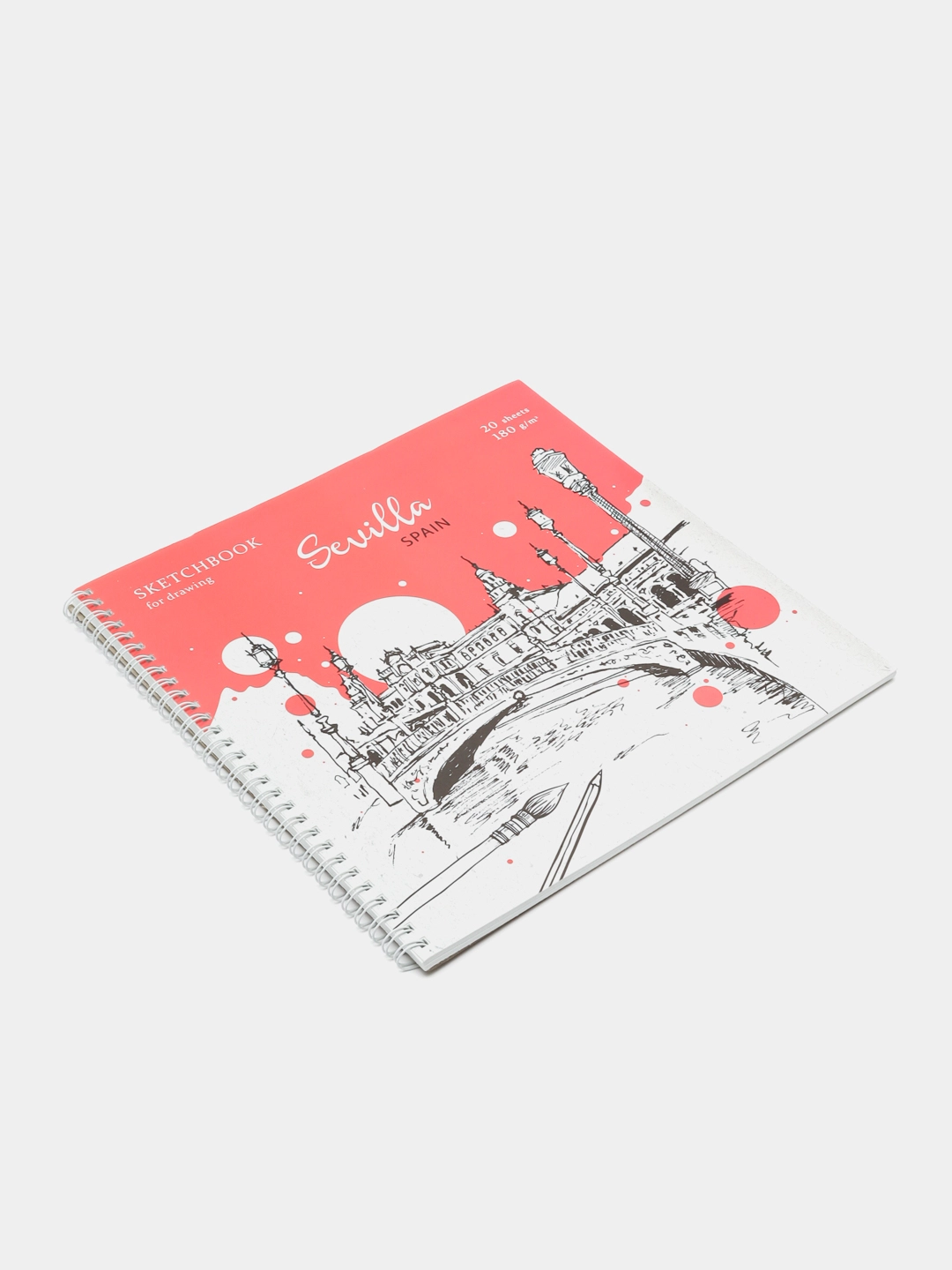 Akvarel sketchbuki, 20 varaq, 250*250 mm, ArtSpace  Akvarel sketchbuki, 20 varaq, 250*250 mm, ArtSpace "Countries", qirqilgan arzon