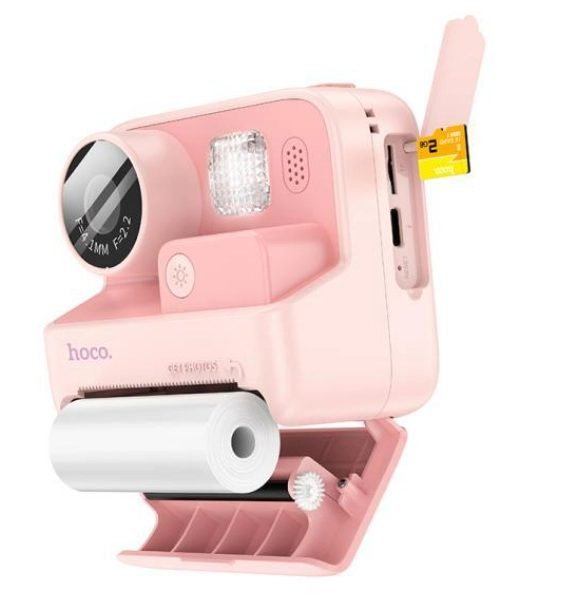 Hoco DV200 bir lahzada chiquvchi bolalar uchun pushti rangli  fotokamera O'zbekistonda