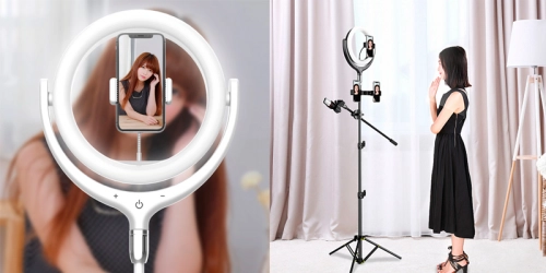 REMAX RL-LT17 shtativi + 26 sm halqasimon chiroq O'zbekistonda