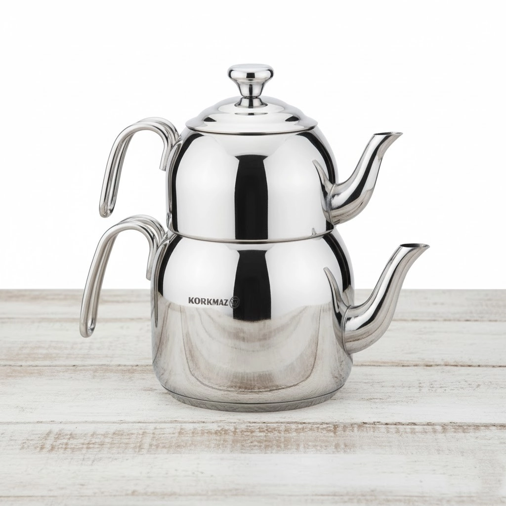 Korkmaz Droppa Midi чайный набор из нержавеющей стали (A056) , Silver недорого