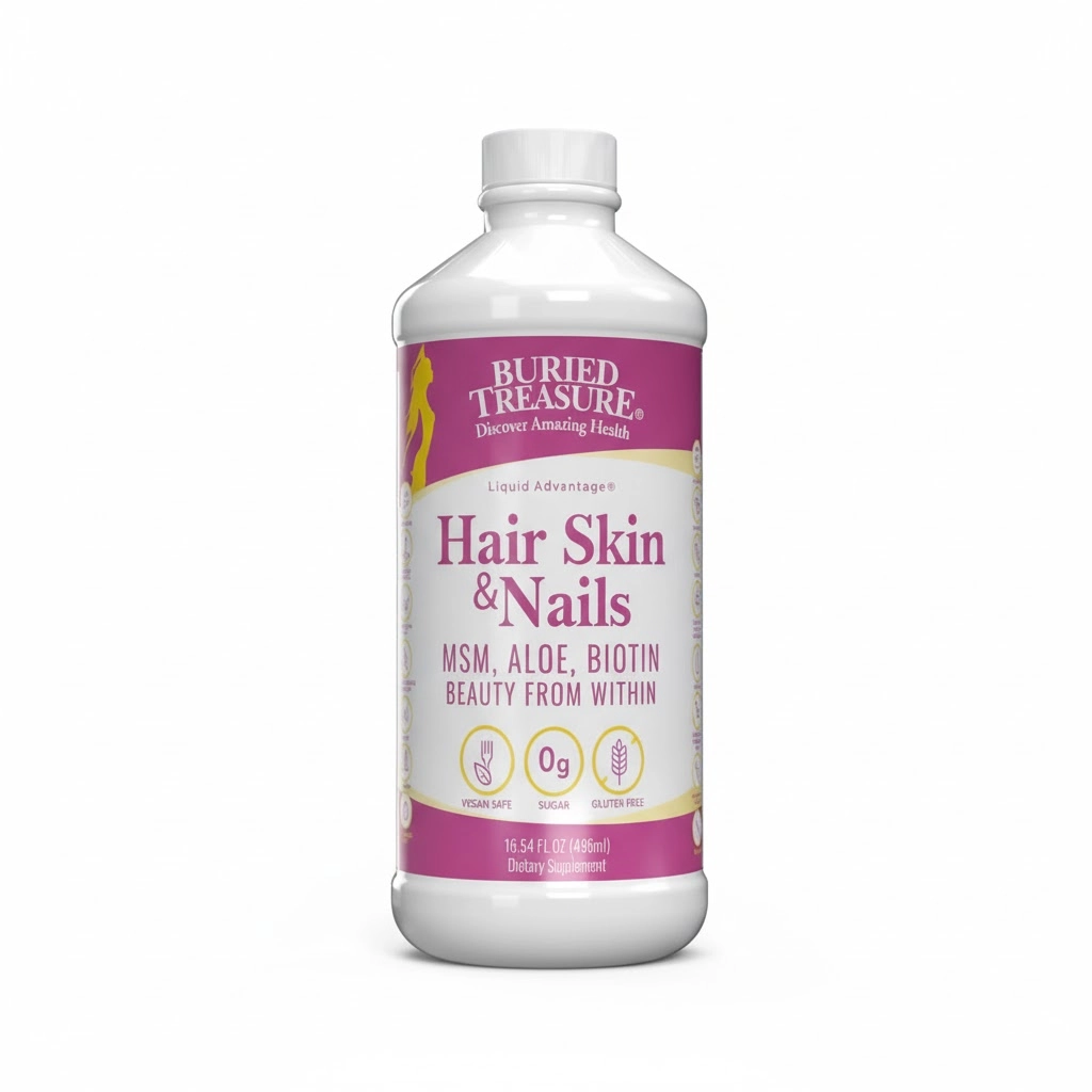 Buried Treasure Hair Skin & Nails, suyuq qo&lsquo;shimcha, 16.54 fl oz (496 ml), 32 porsiya (45685) sotib olish