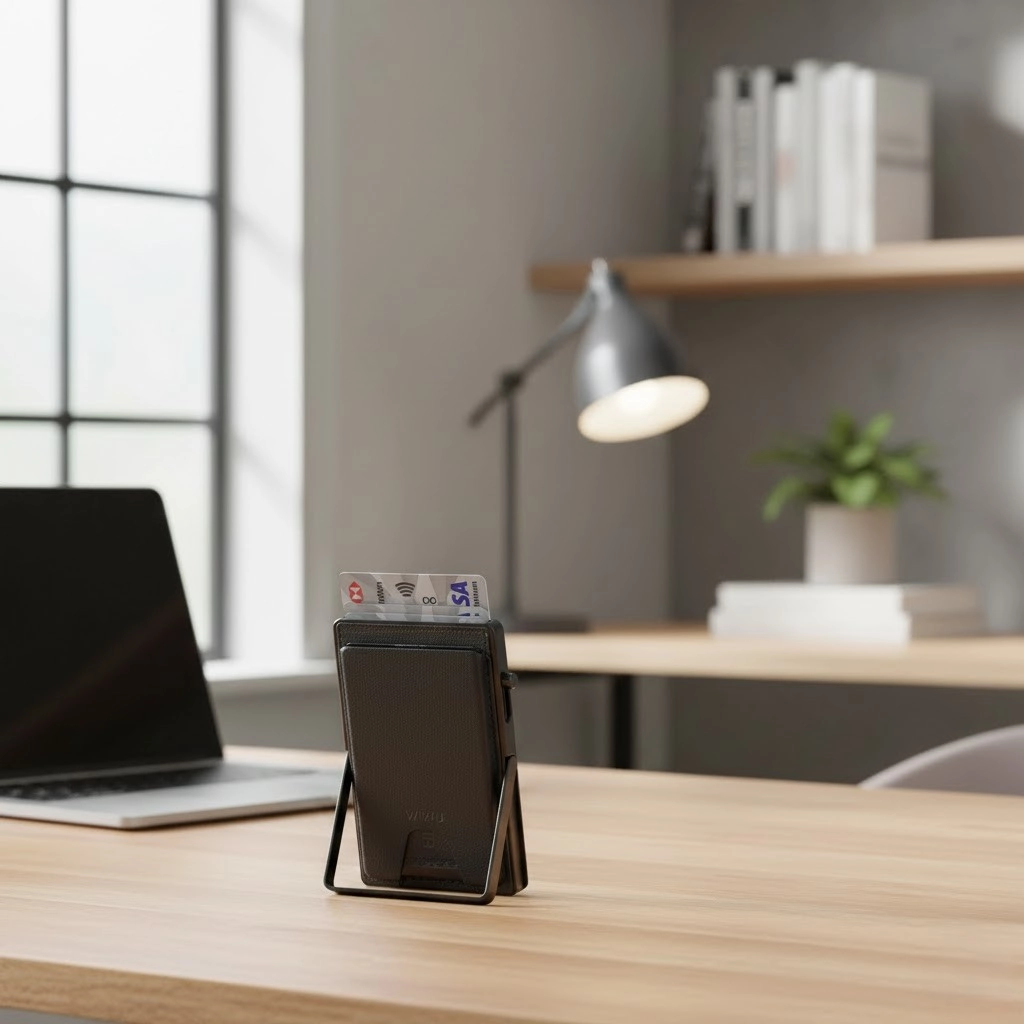 WiWU Regal Magsafe MW-006 smartfon uchun tirgakli magnit hamyon-kartholder , Black O'zbekistonda