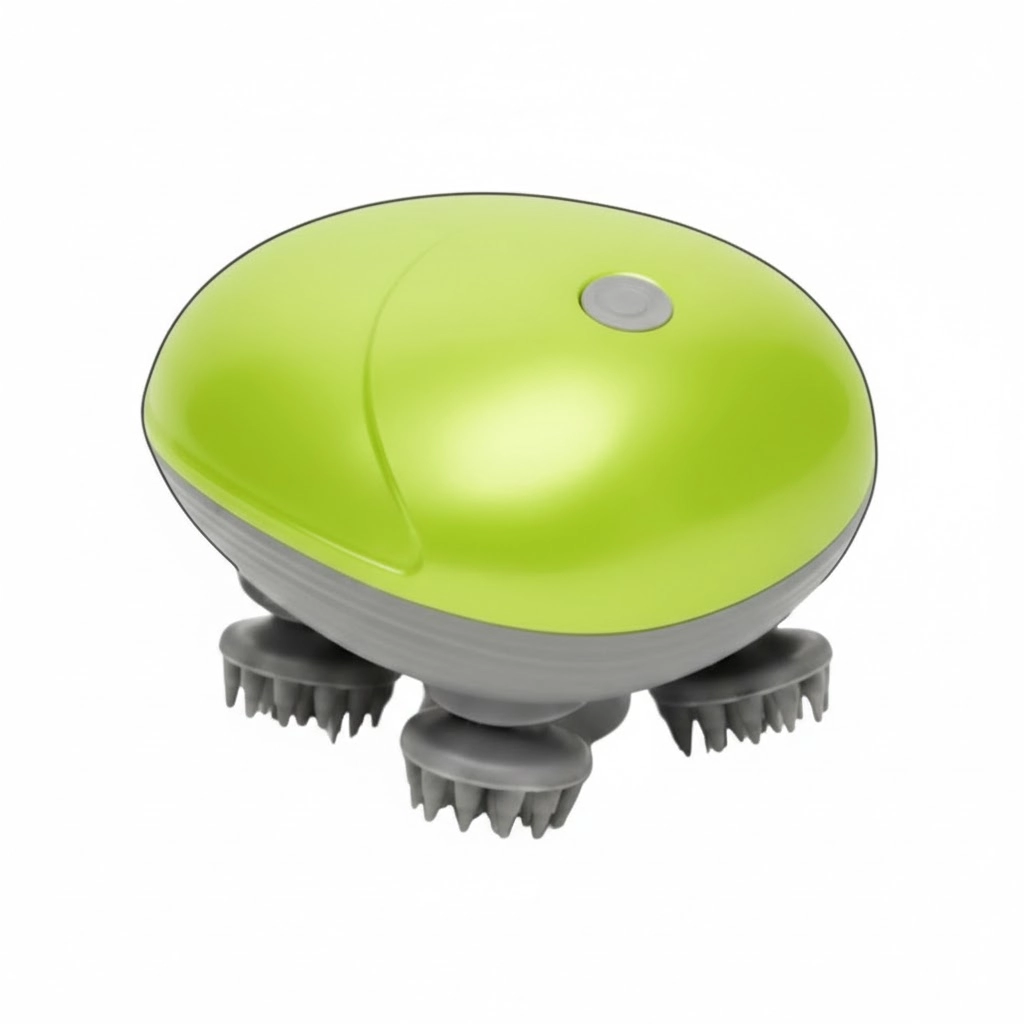 Массажер для головы, электрический, "пальчиковый", лица, шеи, спины, плеч , Green недорого