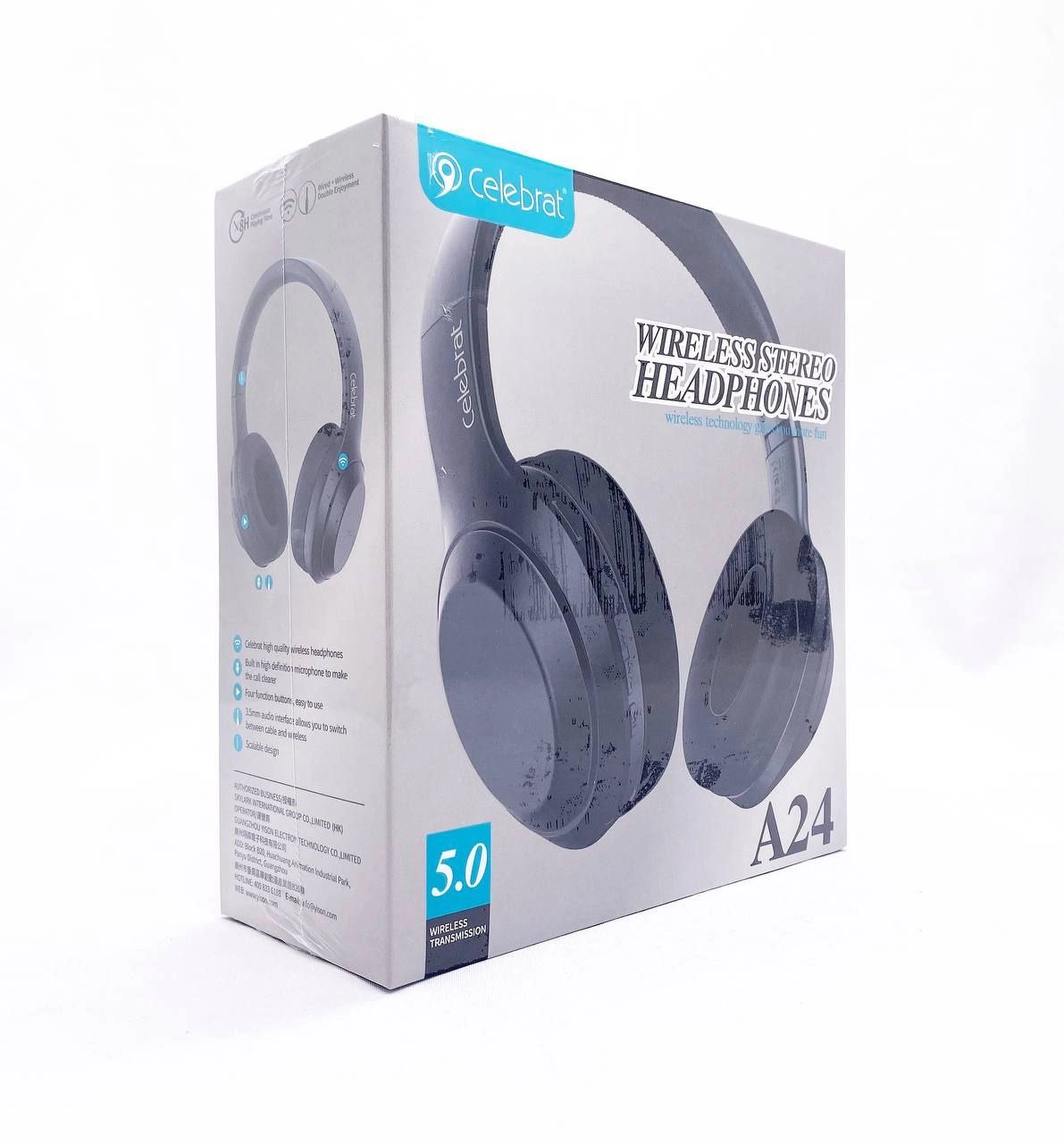 Беспроводные наушники Wireless headphones Celebrat A24 чёрный в Узбекистане