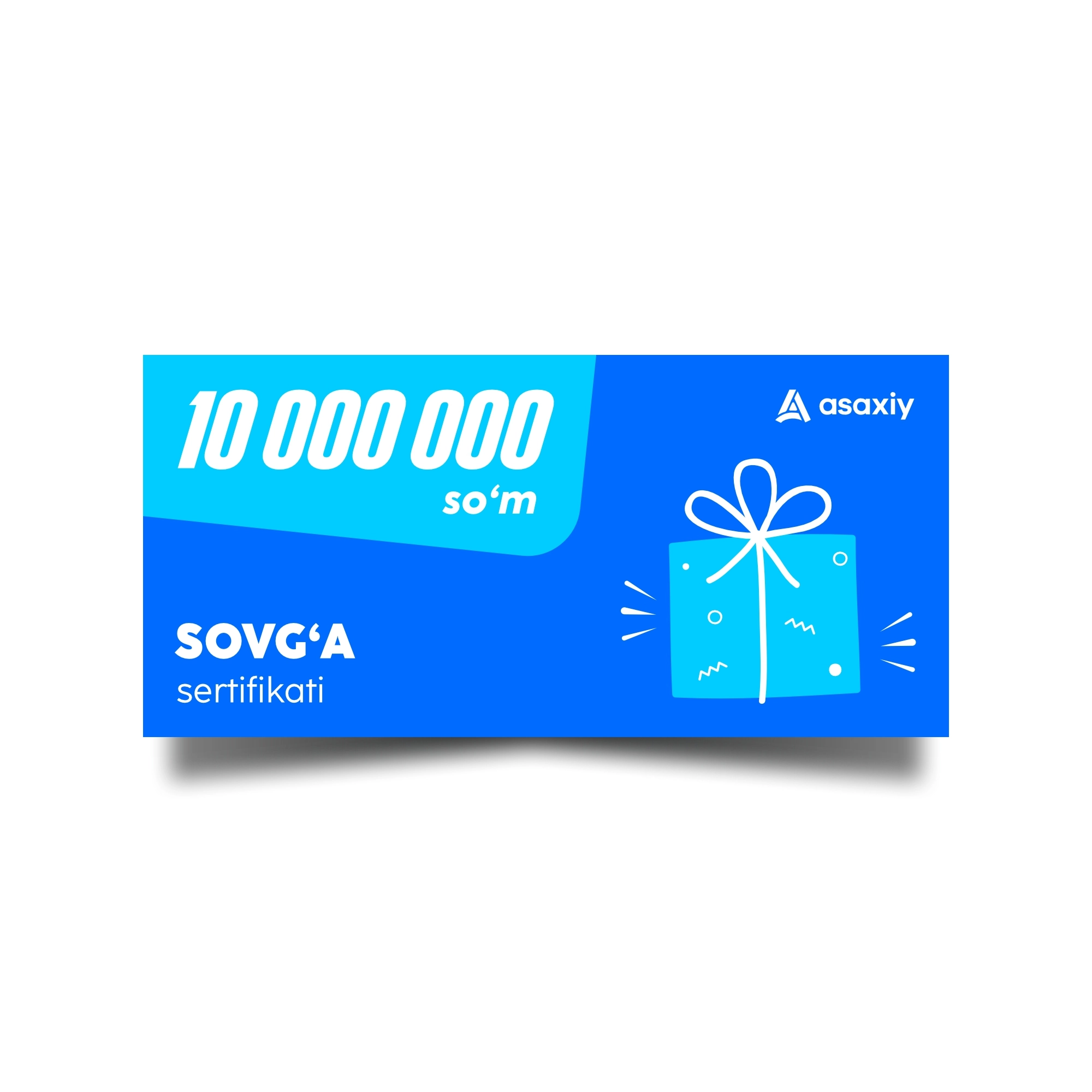 10 000 000 so'mlik sovg'a sertifikati sotib olish