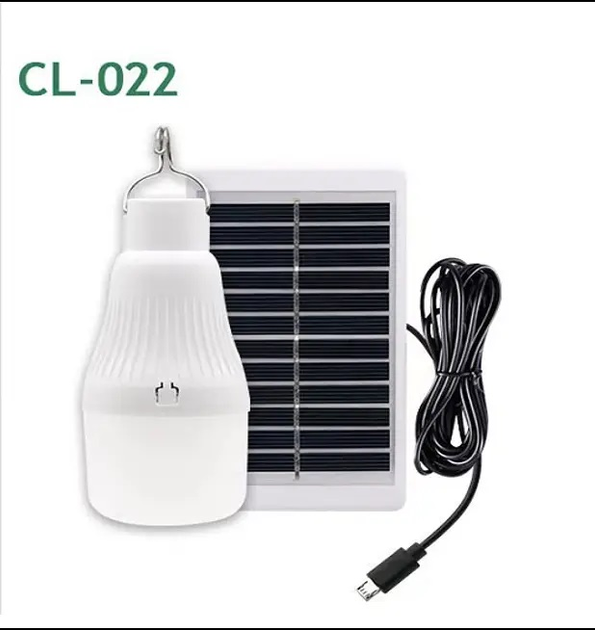 Лампа аккумуляторная LED / с солнечной панелью / светильник с крючком CL-022 купить
