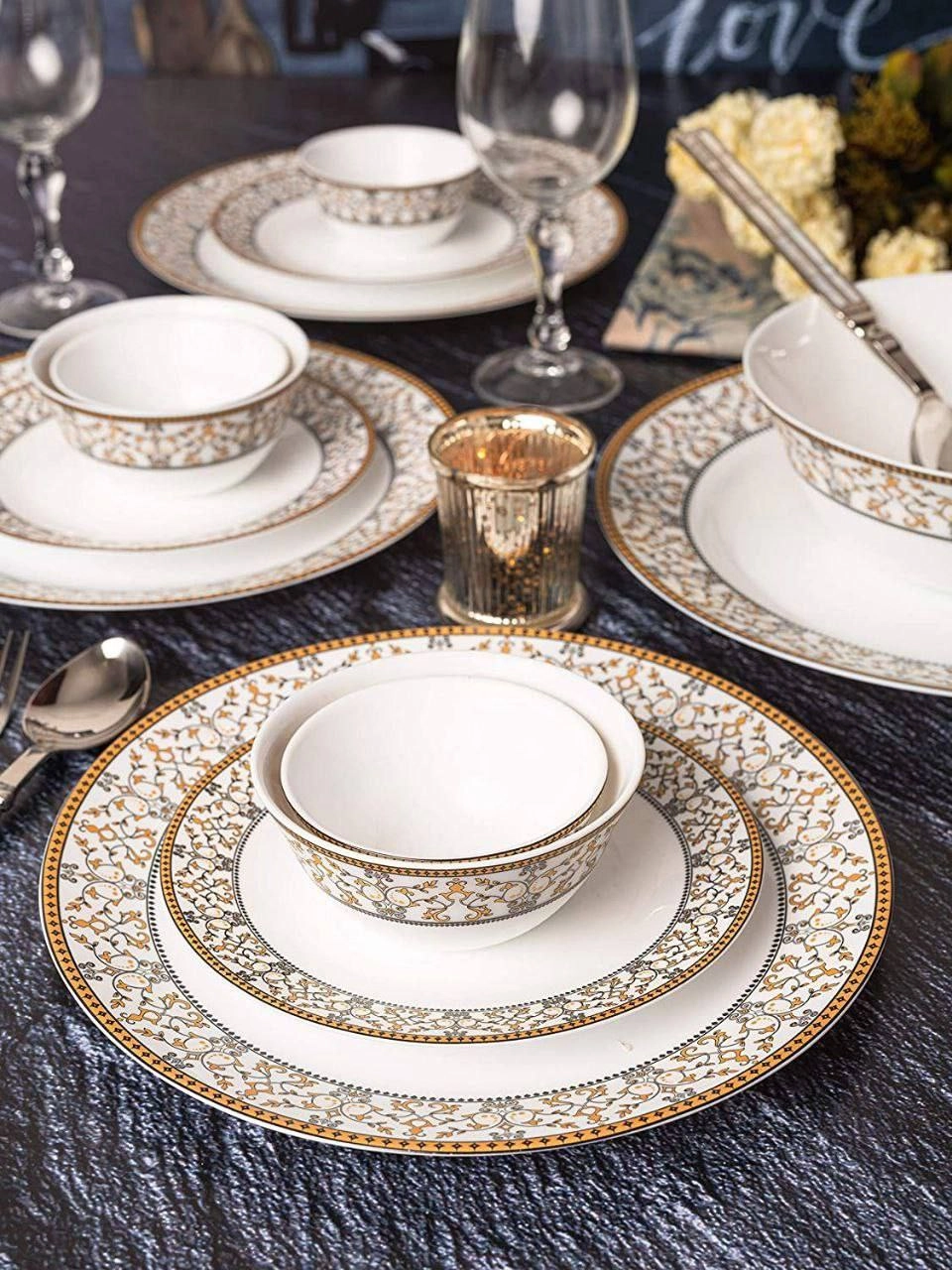 Столовый сервиз Diva La Opala Moroccan Gold 44 предметов купить