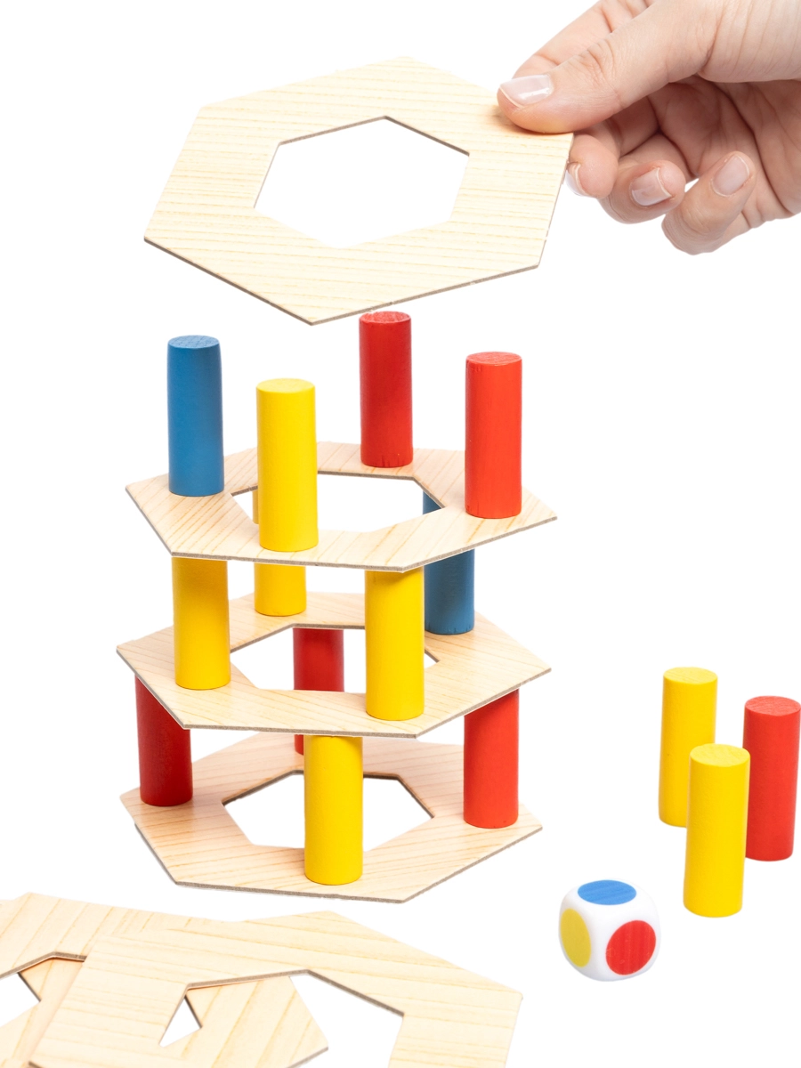 Игра настольная Сорви башню (цветная) недорого