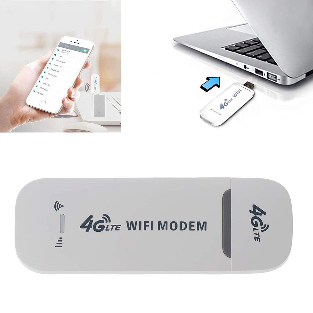 Модем USB LTE 4G 3 IN 1 с точкой доступа Wi-Fi , White рассрочка