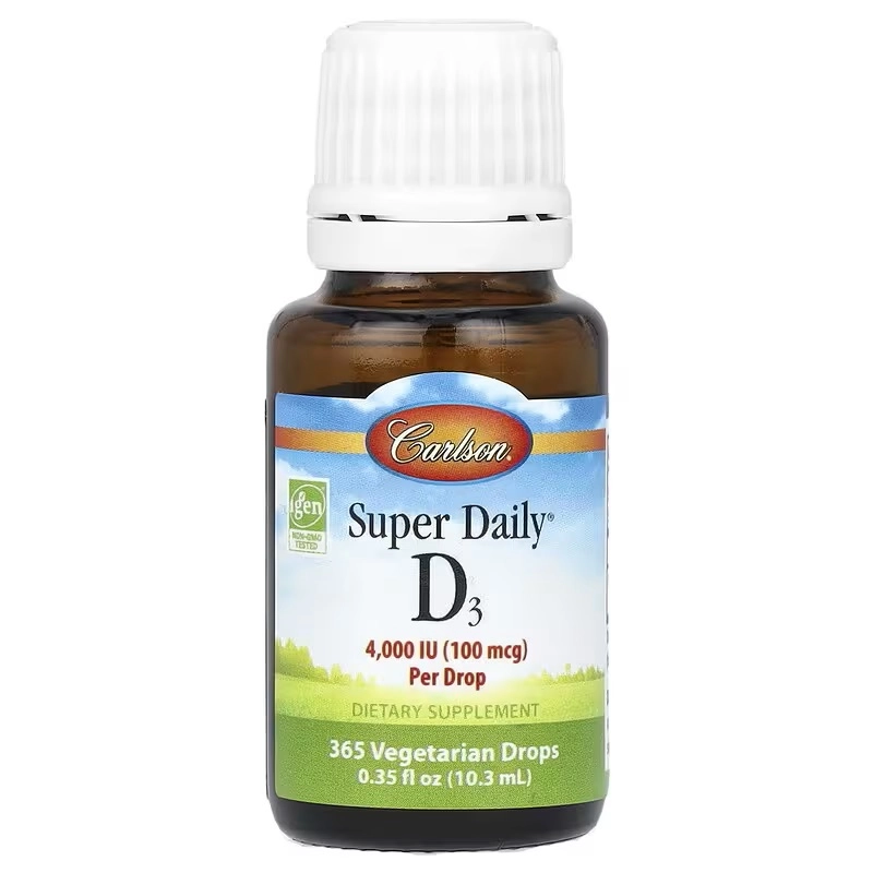 Carlson, Super Daily® D3, 100 мкг (4000 МЕ), 10,3 мл (0,35 жидк. Унции) (01290) - фото №4 Carlson, Super Daily® D3, 100 мкг (4000 МЕ), 10,3 мл (0,35 жидк. Унции) (01290) в Узбекистане