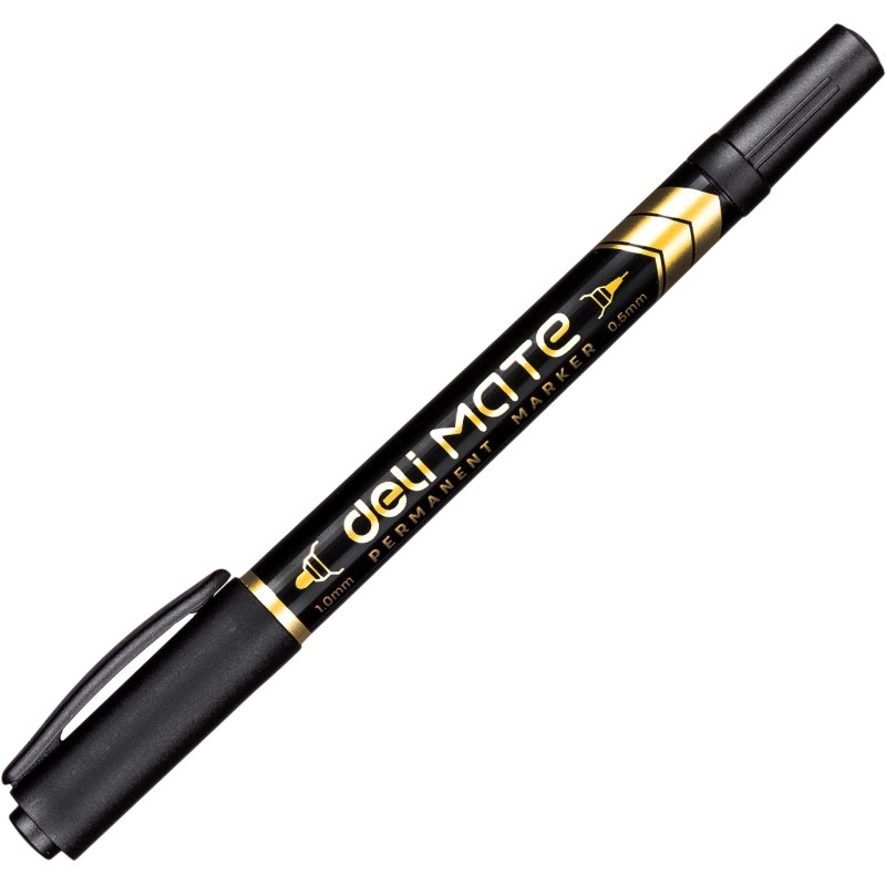 Маркер черный Deli Mate U104 Двусторонний (шт) купить