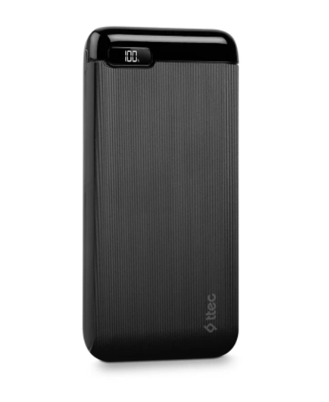 PowerSlim LCD USB-C/Micro USB 10000 mAh ttec Tashqi batareykasi O'zbekistonda