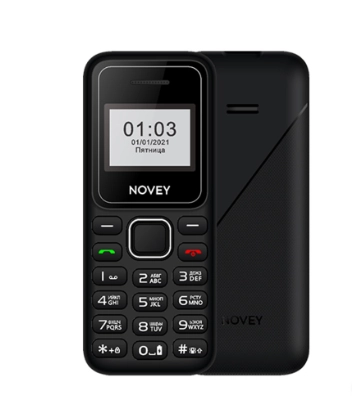 Novey 103 Matt qora rangli mobil telefoni arzon