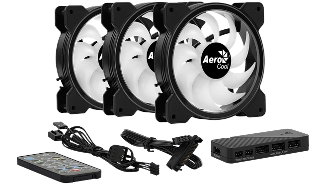Вентилятор для корпуса Aerocool Saturn 12F ARGB Pro Black недорого