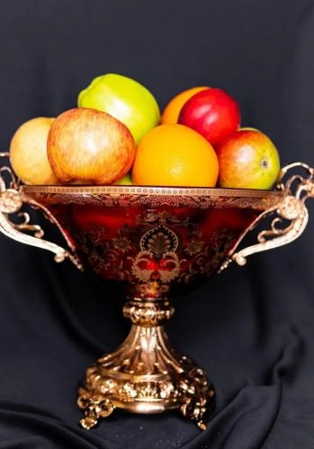 Karosa meva va konfet idishlari to‘plami (qizil)  narxi