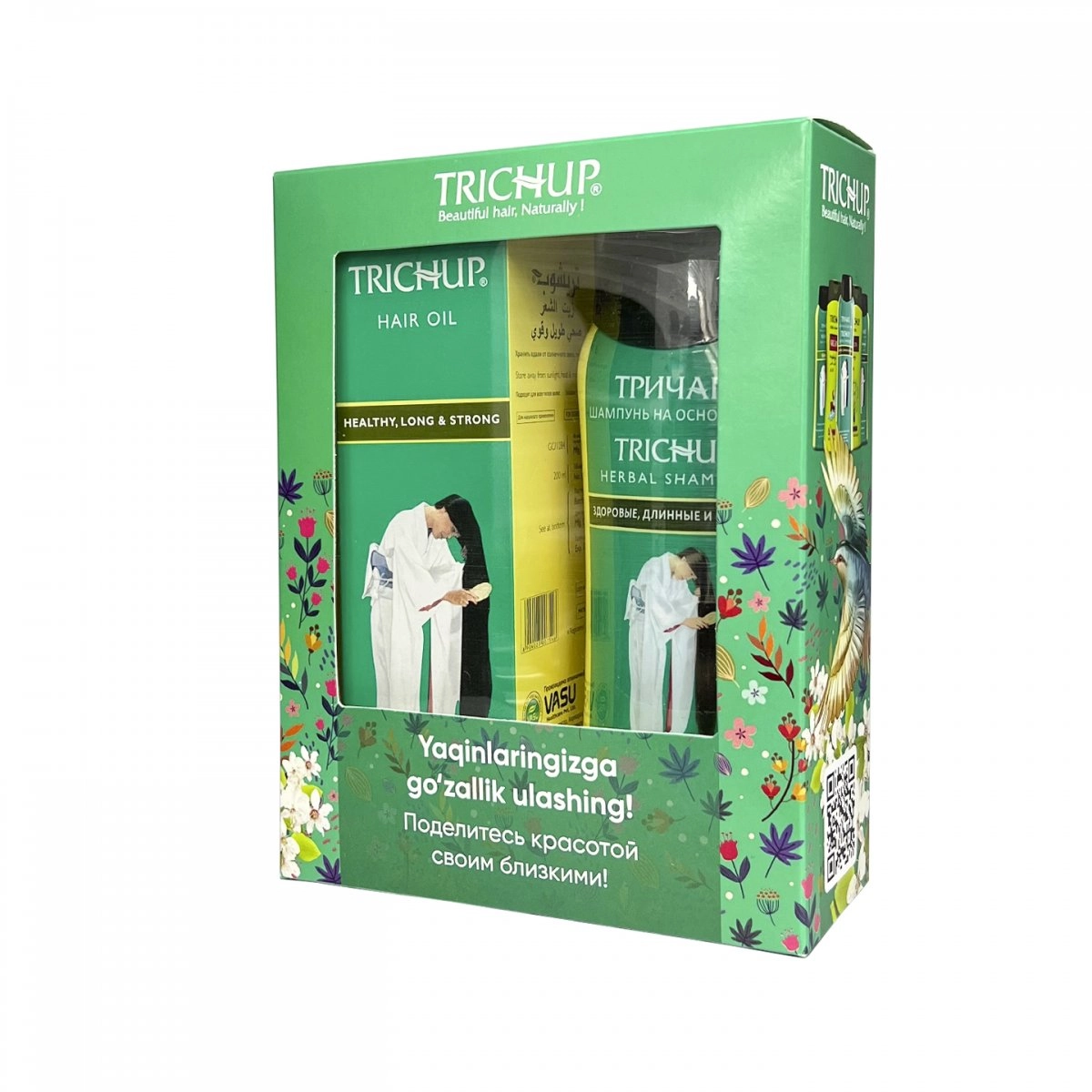 Sog'lom, uzun va mustahkam sochlar Trichup (shampun va soch uchun yog') to'plami sotib olish